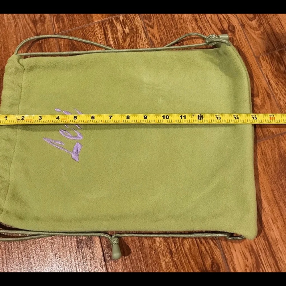 Lexi Drawstring Backpack Green Tote Bag - Picture 9 of 11